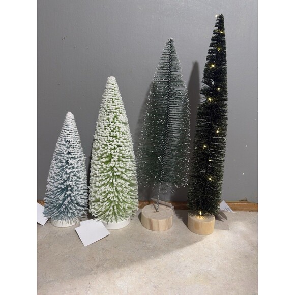 Unbranded Other - 4 pcs Mini Christmas Trees Christmas Decor Artificial Brush Tree Decorations